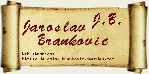 Jaroslav Branković vizit kartica